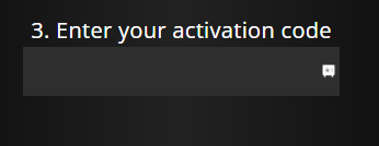 Enter the Activation Code