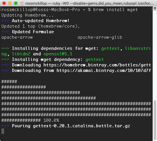 To install Wget on Mac using Homebrew
