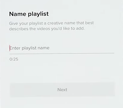 Give a Name to your Playlist