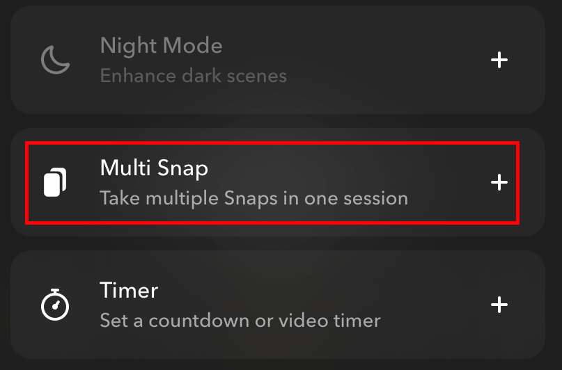 Enable Multi Snap