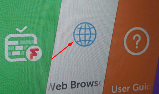 Web browser app on LG TV