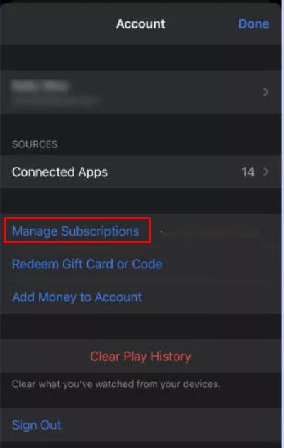 Manage subscription Apple TV Plus