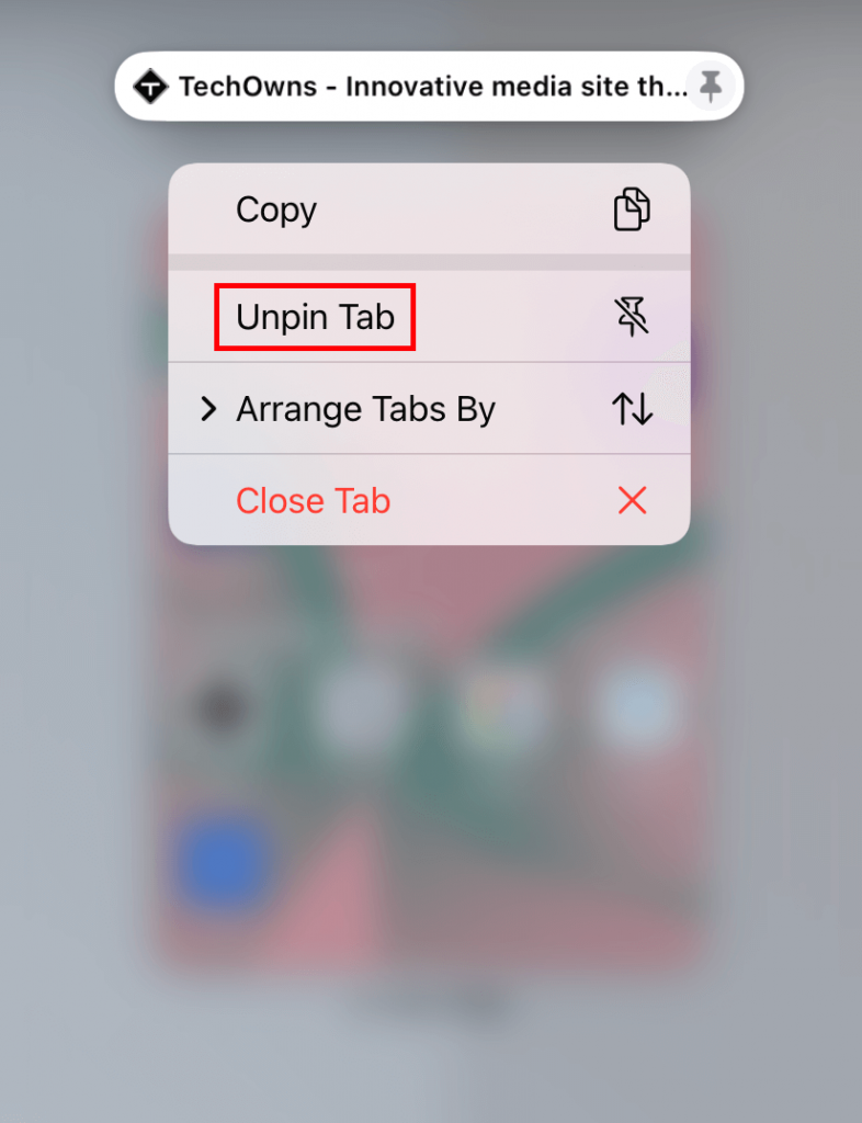How to Unpin Tabs in Safari on iPhone