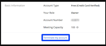 Method to Terminate Zoom Account