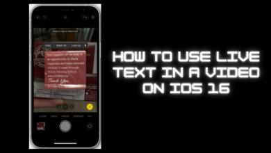 How to use Live Text in a Video on iOS 16
