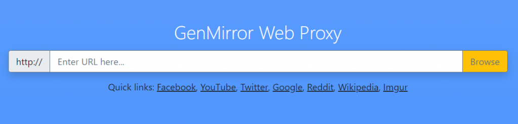 GenMirror Proxy Site