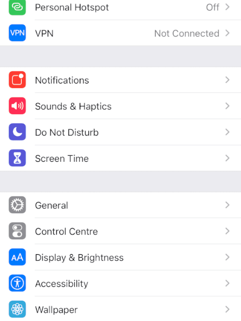 Select Display and brightness