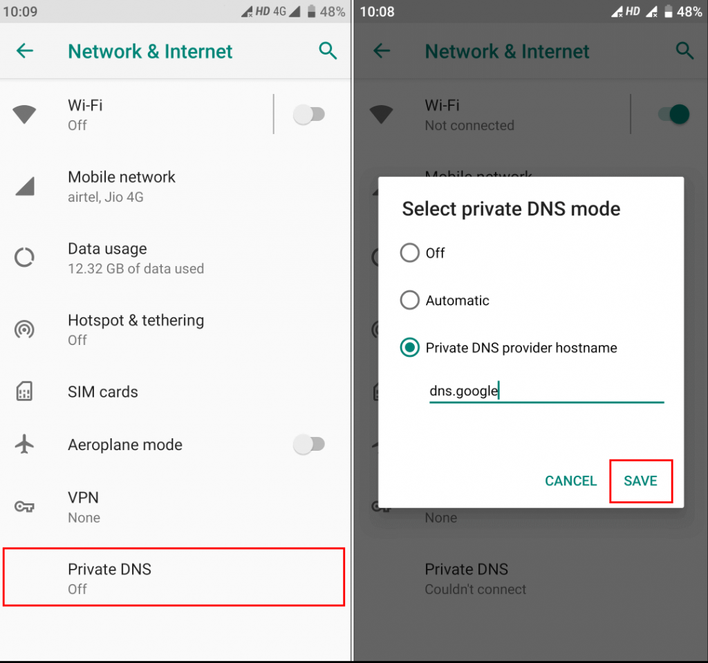 Update DNS Server When Spotify Connect is not working