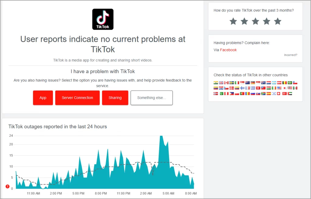  Check if the TikTok Server is Down