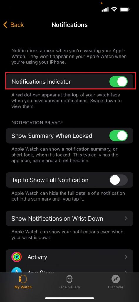 Enable notification on app