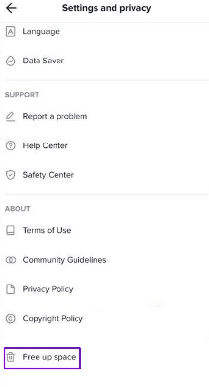 Free up space