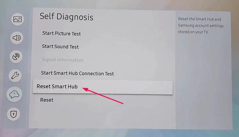 To Reset Smart Hub on Samsung TV