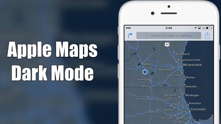 Apple Maps Dark Mode