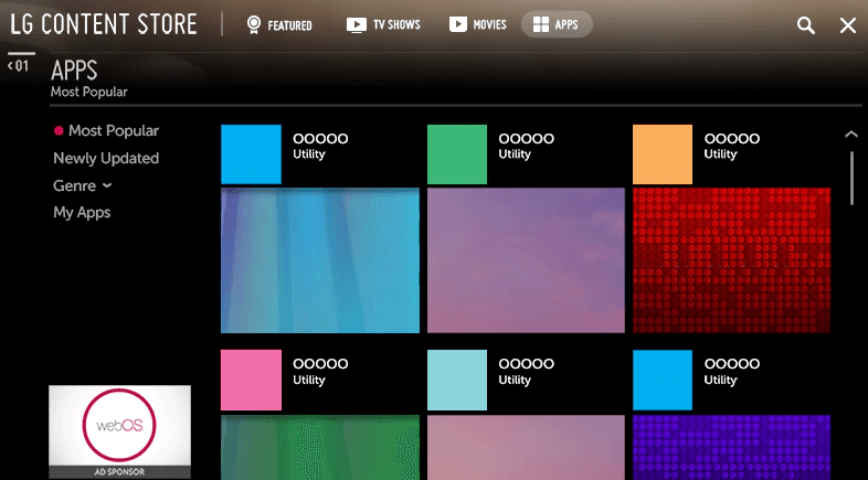 LG TV Content Store