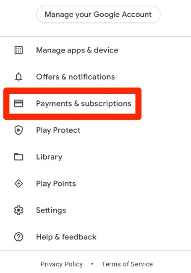 Cancel Match subscription on Play Store