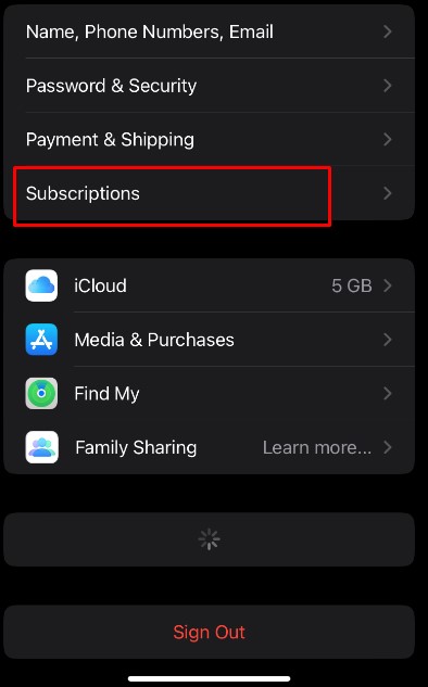 Cancel Match subscription on iOS