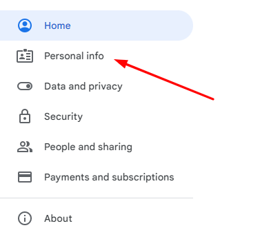Click on Personal or Security tab