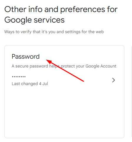 Click Password option