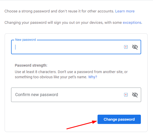 To change your Youtube TV password