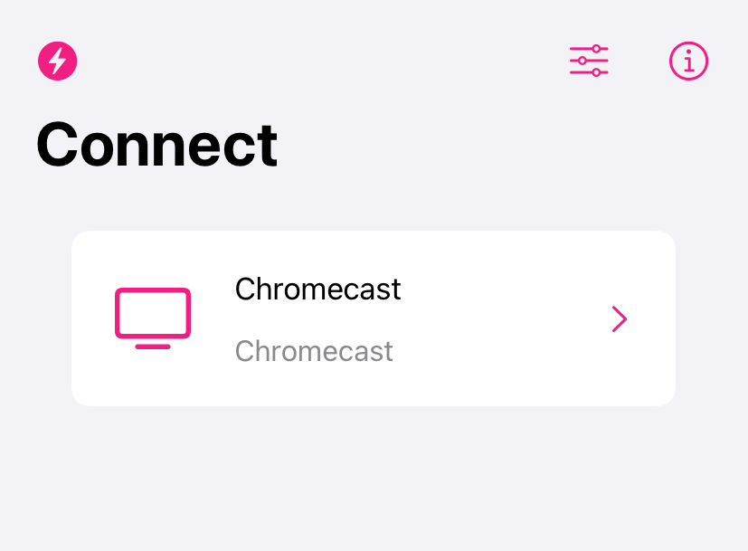 Choose your Chromecast device 