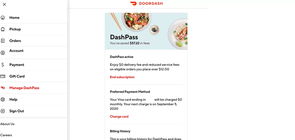 Dashpass subscription