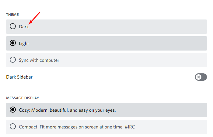 Discord Dark Mode