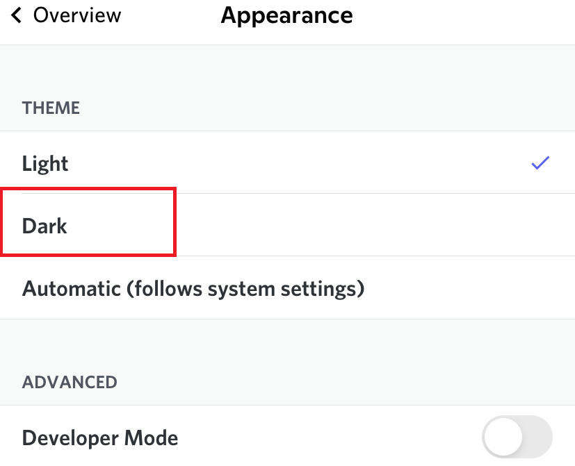 Discord Dark Mode