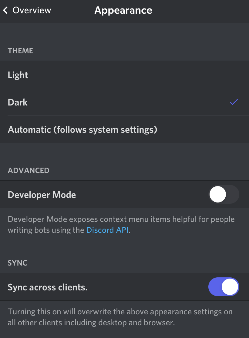 Discord Dark Mode
