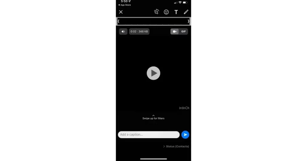 Upload the video on WhatsApp