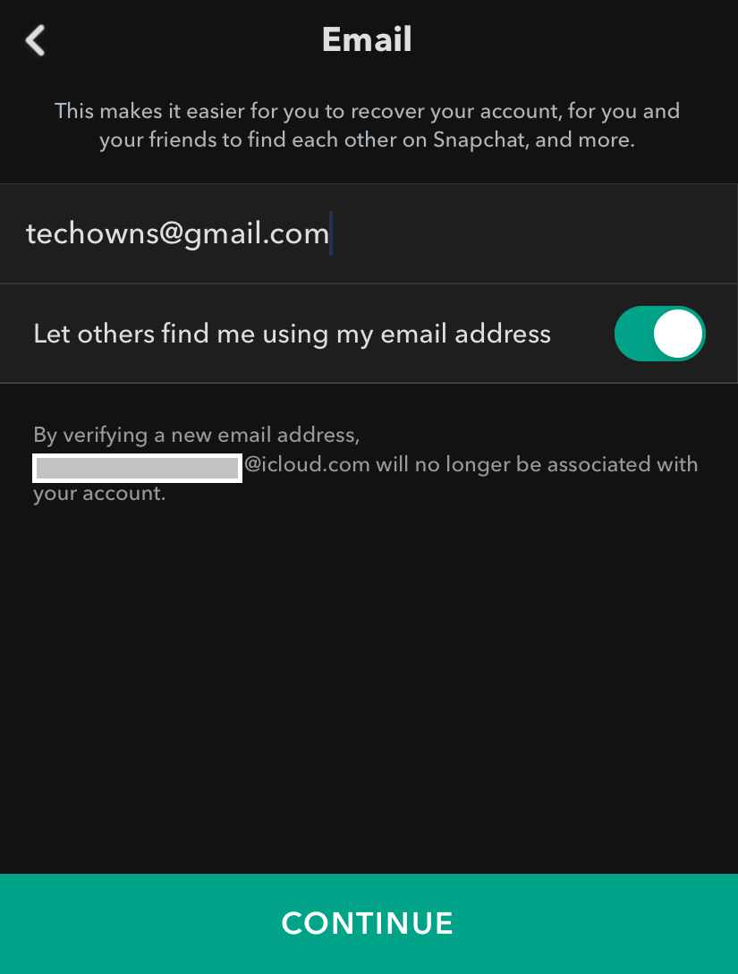 How to Change Email on Snapchat