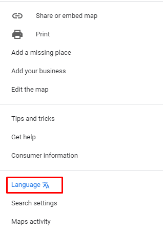How to Change Language on Google Maps
