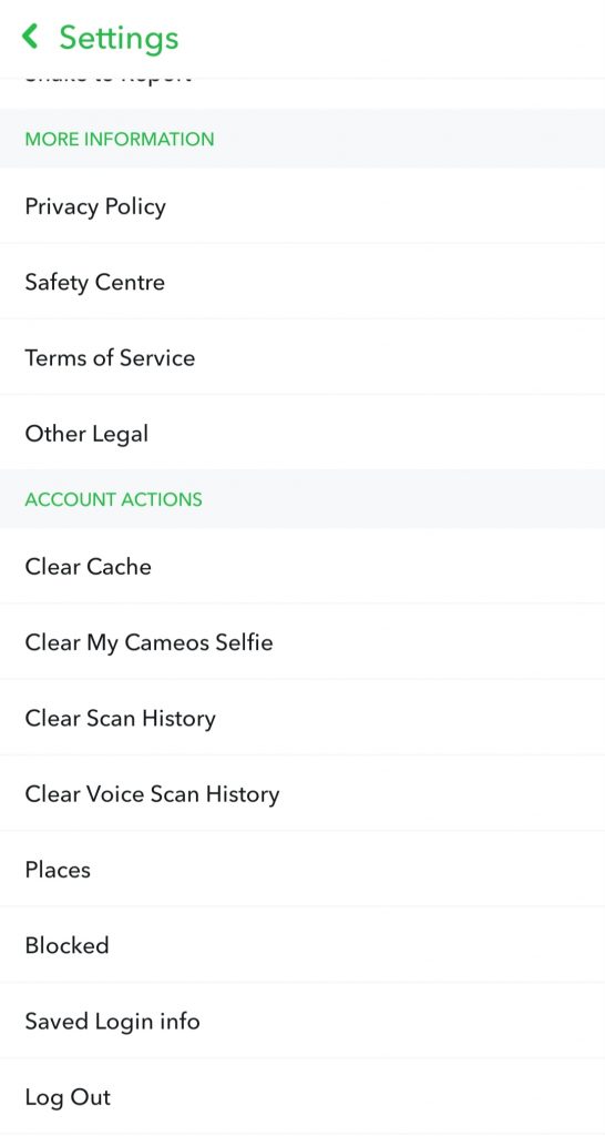 select Clear Cache