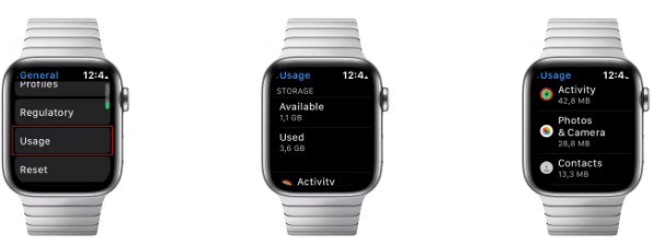Check Storage Space of your Apple Watch