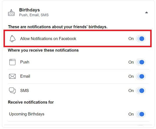 to Get Birthday Notifications on Facebook 