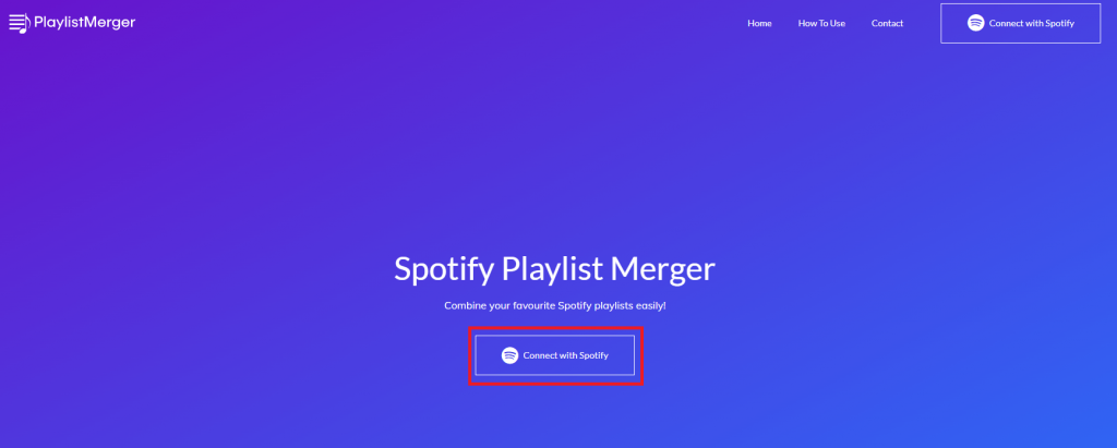 Tap on Connect with Spotify button