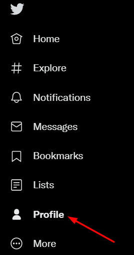 Click on Profile option on the left 