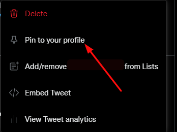 Steps to pin your Tweet on Twitter web