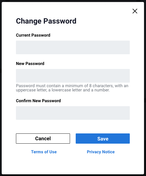 To change your Discovery plus password