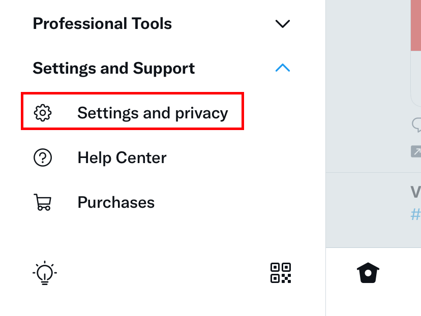 tap on the Settings and privacy option.