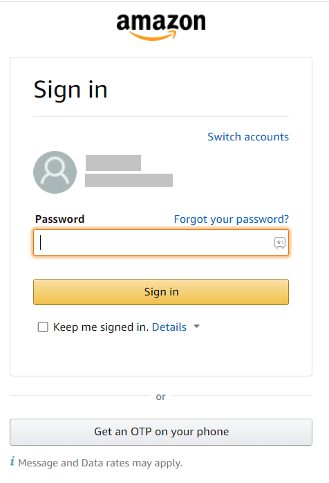 Sign in to your account