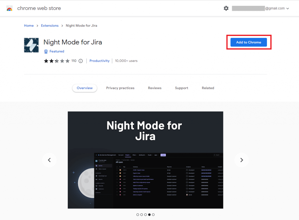 Enable Jira Dark Mode on Web browser