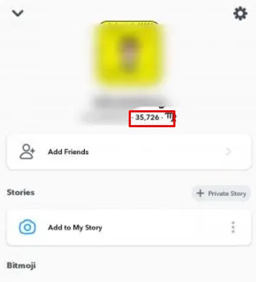 Friend's Snapchat score