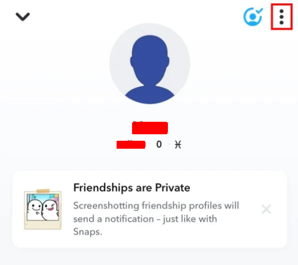 Snapchat score of friend profile