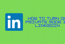 How to turn on Private mode in Linkedin