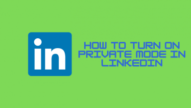 How to turn on Private mode in Linkedin