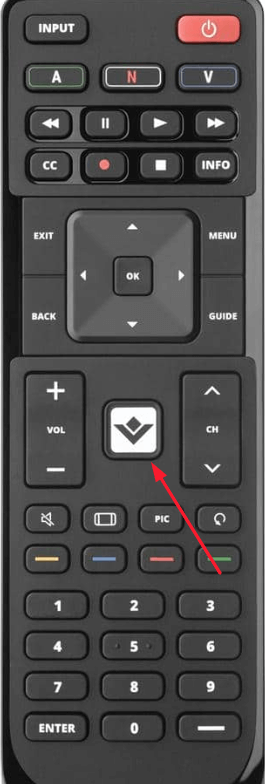 Press the V button on your Vizio remote