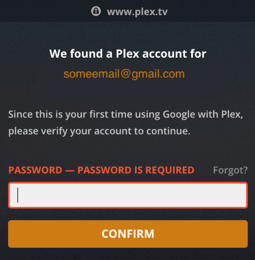 Sign out and Sign in on Plex app