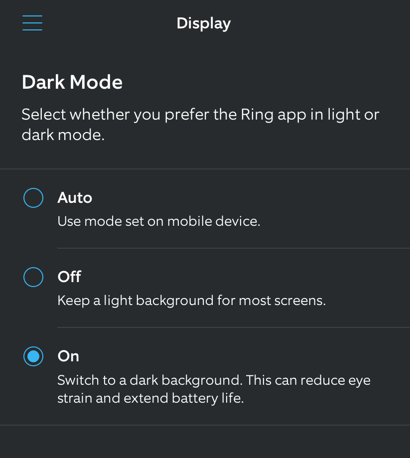 Ring Dark Mode