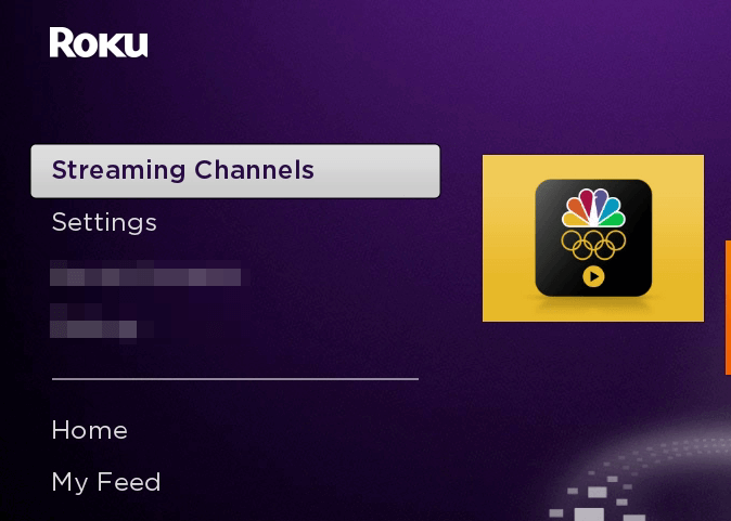 Select Streaming channels option