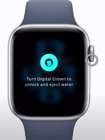 Turn off Water mode using Digital Crown on Apple Watch